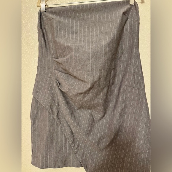 Wild Fable Gray Pinstripe Mini Dress - Picture 3 of 4